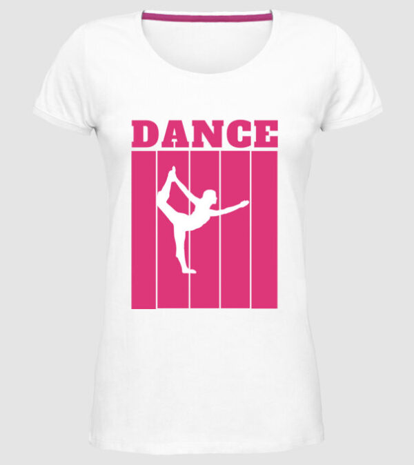 Női kerek nyakú póló 5 féle színben  - Dance